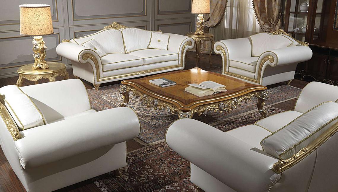 VIMERCATIImperial living room in white leather 沙发
