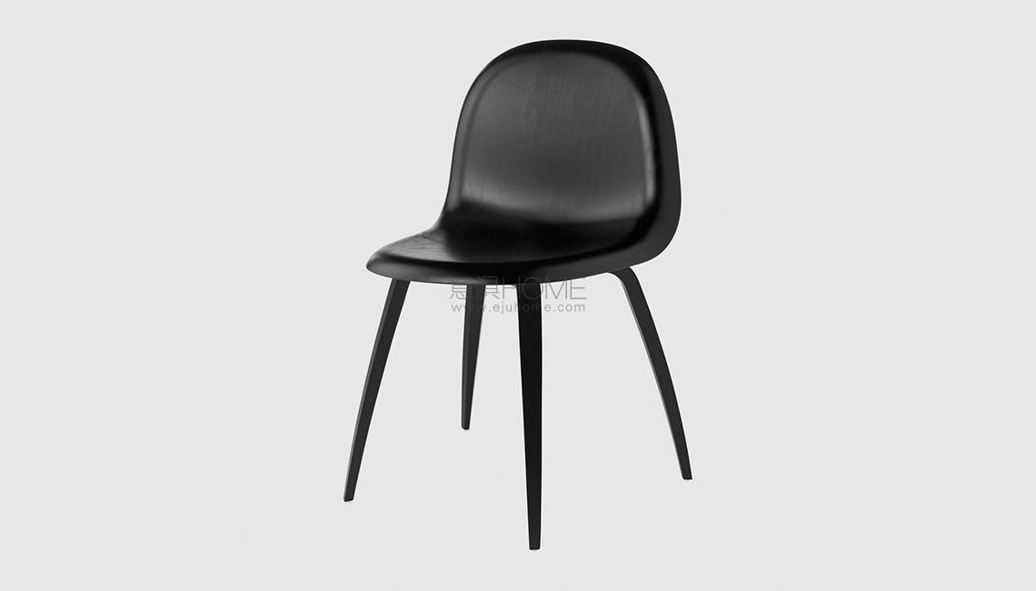 3D Dining Chair - Un-upholstered - Wood base椅子