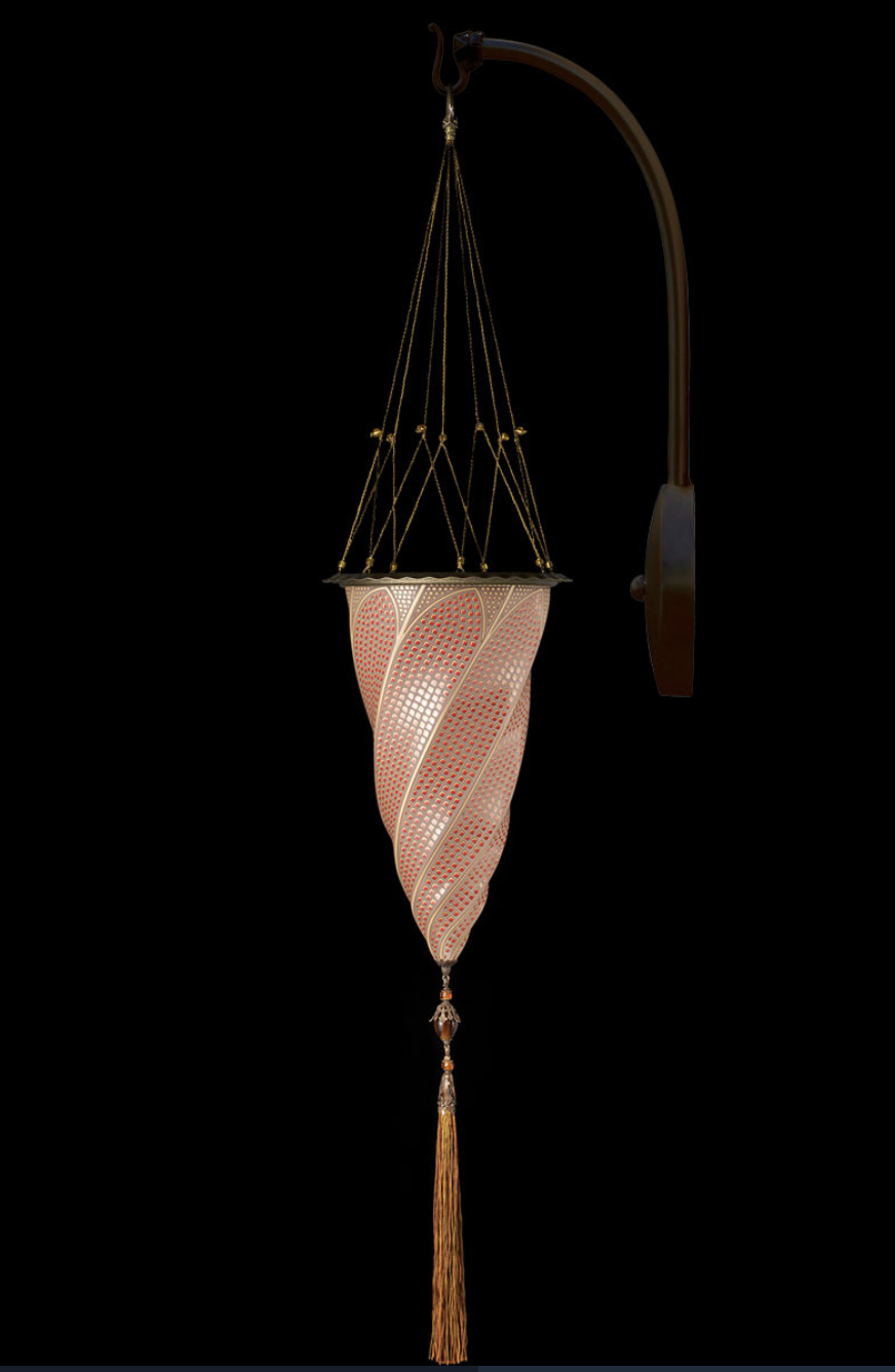 Venetia studiumvCesendello red mosaic glass arc-wall lamp 壁灯