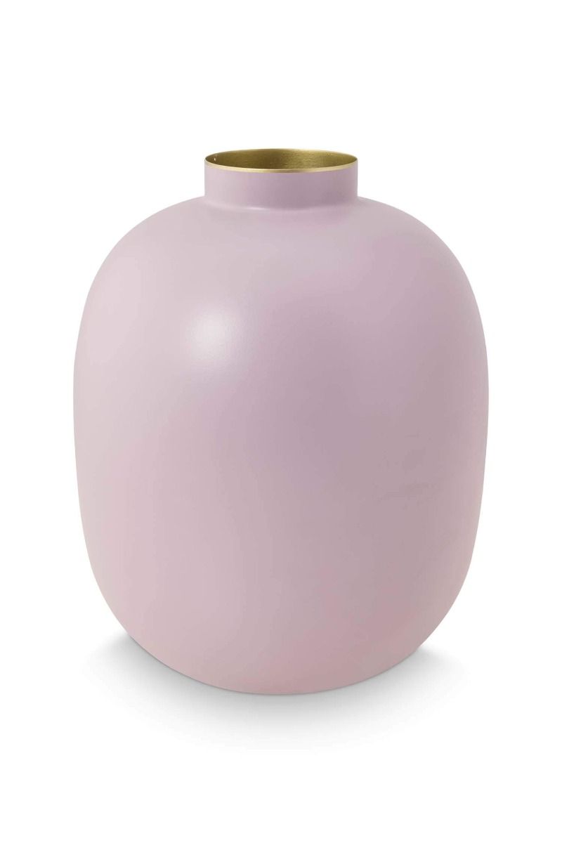 Pip StudioMetal Vase Matt Lilac椭圆金属花瓶